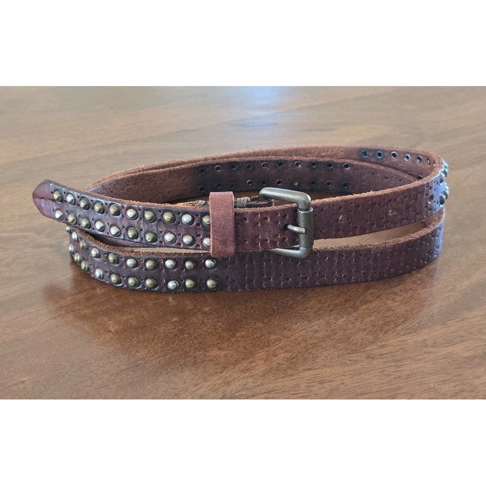 Liebeskind Belt LKB 207 Brown 90CM/35INCHES Thin Width Belt Studded Ladies